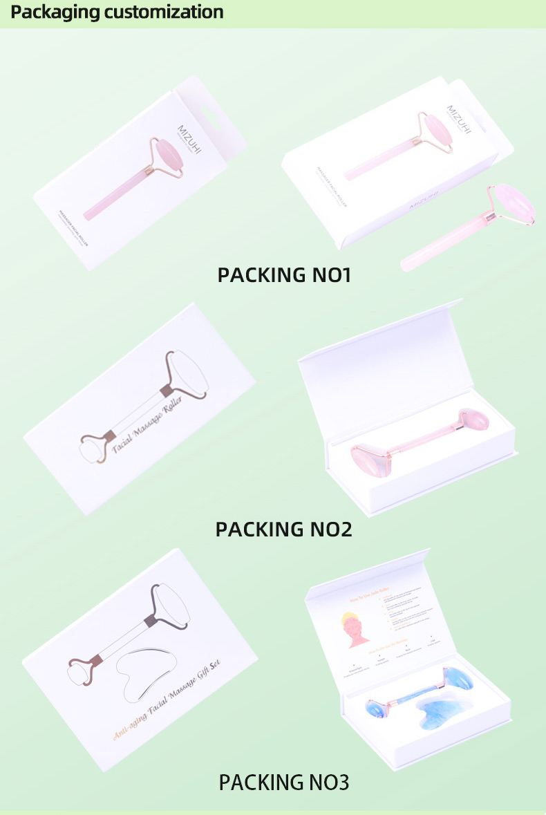 Quartz Face Jade Roller Logo Customized Face Massage Stone Roller
