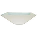 Funnel Shaped Bathroom Wash Basins Lacquered Tempered Glass White Bathroom Sink