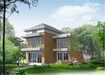 Modern Luxury Light Steel Villa House / Two Story Prefab House With Garage