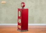 Red Color Floor Rack Decorative Wooden Cabinet Antique Wood CD DVD Storage