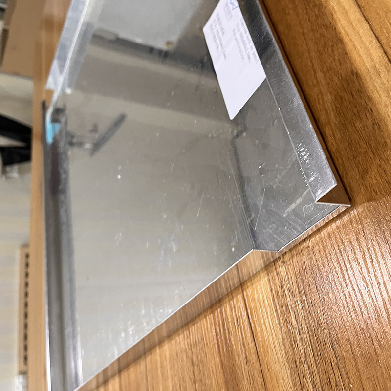 600x600mm Aluminum Metal Ceiling Non Perforation Aodnized Half Mirror Aluminum Hook On Panel
