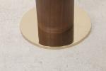 Natural Marble Top Round End Table Stainless Steel Base