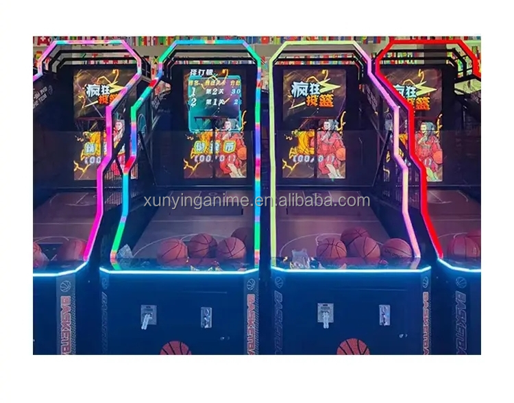 55 Inch LCD Simulator Arcade Basketball Machine Finger Shooting Hoops Cabinet