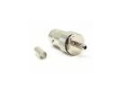 Nickel Plated Coax BNC Connectors Straight Crimp Miniature Quick RF Connector