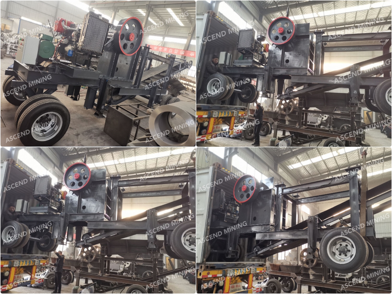 PE 150x250 Mobile Gold Copper Iron Diesel Engine Portable Jaw Crusher
