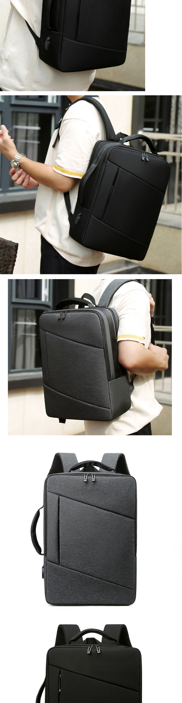 Custom Color Lightweight Travel Backpack Anti Theft Business Rucksack With USB Port