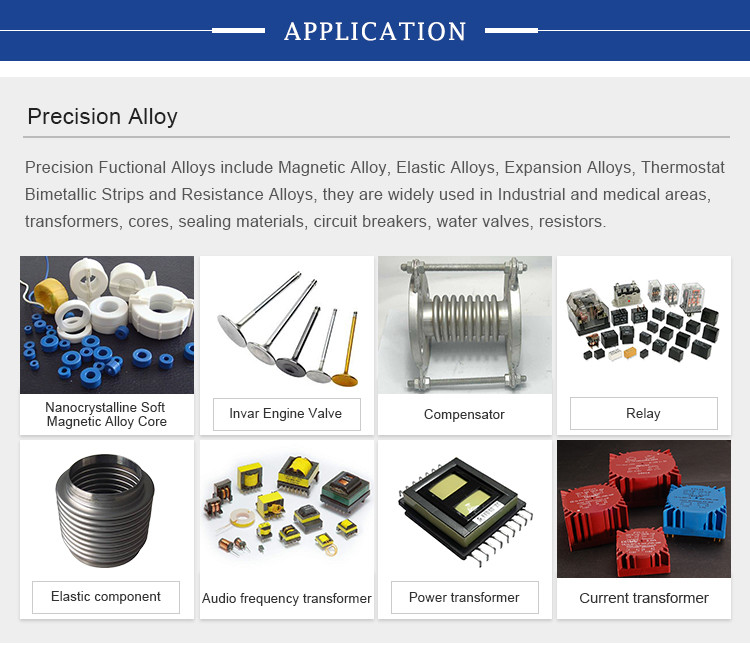Nife36 Invar Wire Precision Alloy Bright Annealed Nickel Iron Alloy
