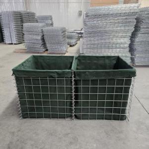 Wholesale MIL1, MIL 7, MIL 10, MIL 12, MIL 19 2.74M High Hot Dipped Geotextile Lined Welded Gabion Hesco Bag for Military Defensive Barriers Bastions from china suppliers