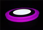 12W+4W Round Pink Edge Surface Mount LED Panel Light 1600 Lumens (3 Cycle)
