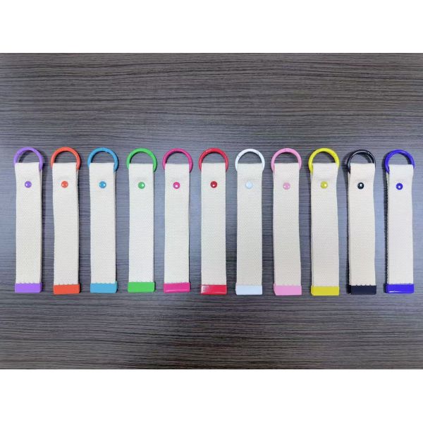 DANSKY Custom Keychain DIY Heat Transfer Label Iron on Patch Embroidery Wrist Strap Jet Tag Custom Canvas Keyring Keychain