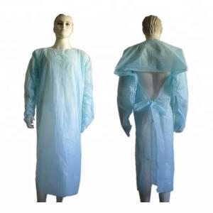 Wholesale Long Sleeve Plastic Hospital CPE Disposable Isolation Gowns from china suppliers