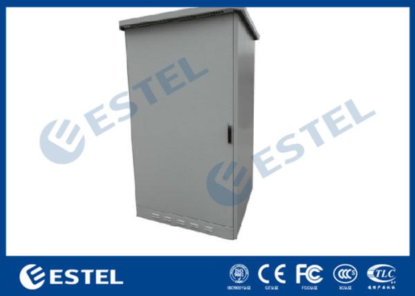 Fans Cooilng Outdoor Telecom Cabinet Galvanized Steel Single Wall With Front