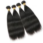 Unprocessed Straight Remy Human Hair Weave Natural Black Color Thick Bottom