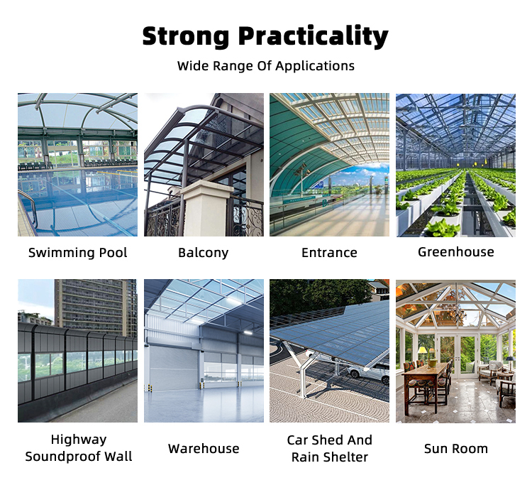 100% Virgin Polycarbonate 12mm Thick Polycarbonate Sheet Roll with Composite Co Extrusion Coating and 4mm Solid Polycarbonate