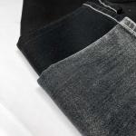 ODM Knitted Denim Jersey Fabric Sulfur Black Denim Look Material For Winter