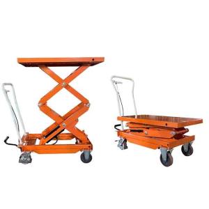 Wholesale Hydraulic Mobile 300kg Hand Operated Scissor Lift 1010mmx520mm Max Height 1585mm from china suppliers
