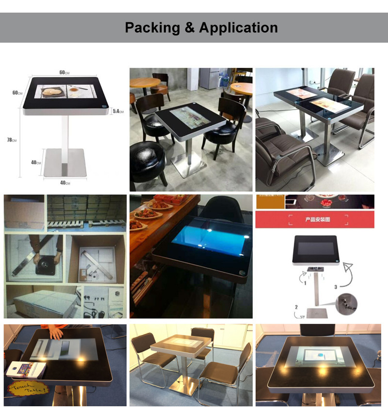 LCD Interactive Smart Touch Coffee Table Self Ordering Kiosk For Restaurants