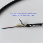 6 Core 5.0mm Tactical Armored Fiber Cable SM Single Mode Black TPU jacket