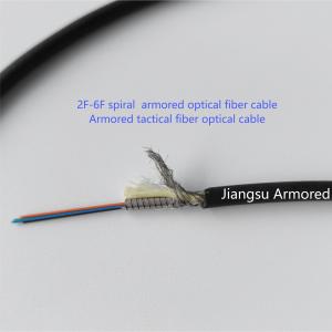 Wholesale 6 Core 5.0mm Tactical Armored Fiber Cable SM Single Mode Black TPU jacket Military and Defense from china suppliers