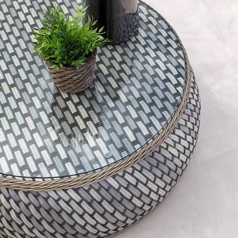 Customized UV Resistant Outdoor Rattan Sofa For Courtyard And Garden Promotion