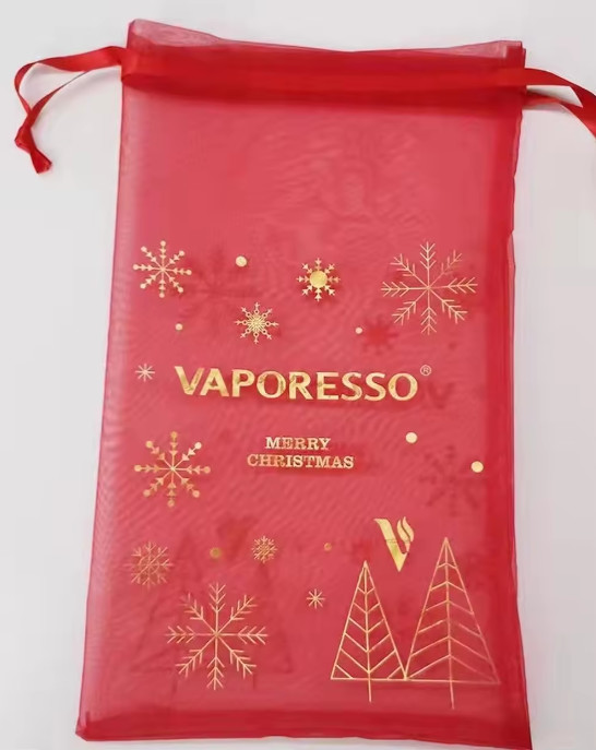 Custom Logo Printed Solid Organza Drawstring Dust Bag Mesh Gift Pouch