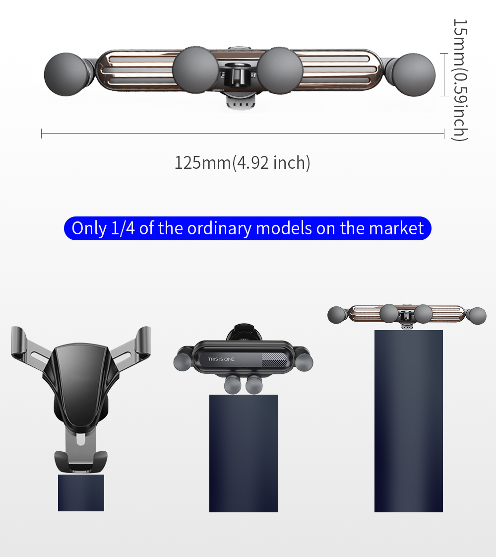 Mini Gravity Car Phone Holders For 65-88MM Mobile Phones