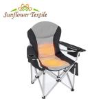 97 x 47 x 47cm Oxford Cloth Grey Heated Folding Chair Camping Fishing Chair