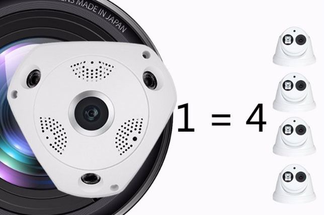VR 360° Mini 1.3MP Fisheye Surveillance Camera Outdoor 1/3 CMOS SC1135