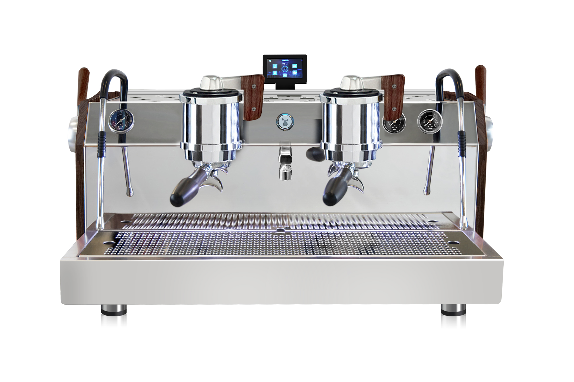 Commercial Double-head Electric Espresso Coffee Maker- Dual Boilers Capacity 11L 2L 2L