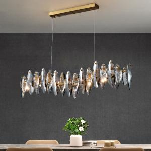 Wholesale Electroplating Modern Diamond Cut Crystal Chandelier Lights 80*25cm 90*18cm from china suppliers
