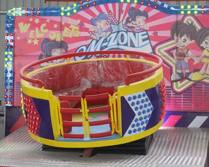 Simple To Operate Crazy Fair Rides , Colorful Led Lights Mini Tagada Disco