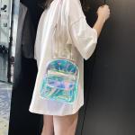Ins Super Hot Laser Student Small Backpack Ladies Fashion Mini Transparent