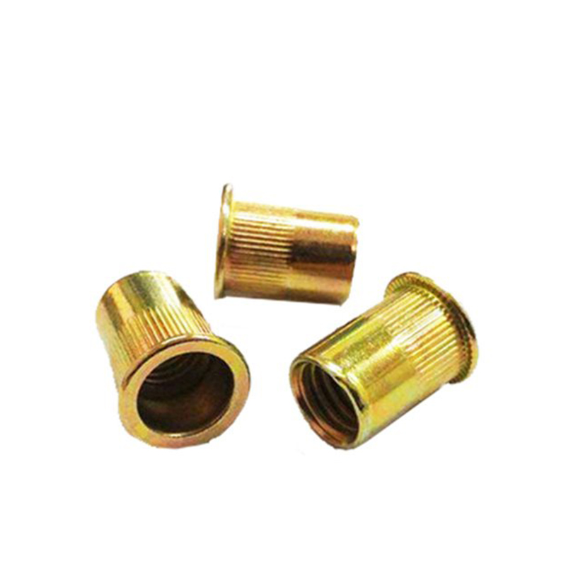 Galvanized Flat Head Nut with Grade 4.8/8.8/10.9/12.9 Ect Knurled Vertical Rivets