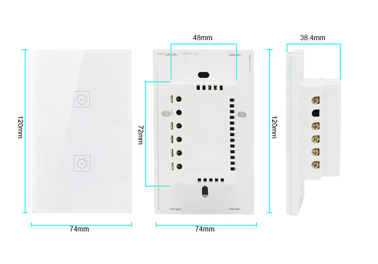 Smart Home Customize Led Black Waterproof 110~250V Phone Wifi Controlled Light Wall Wireless Glass Switches