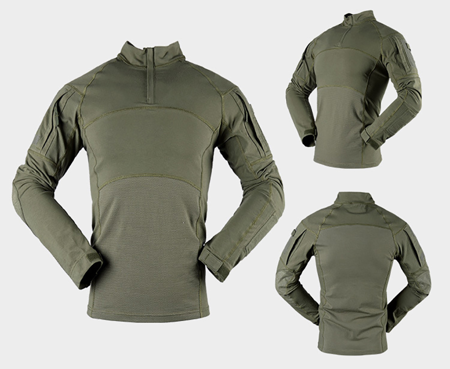 Customized Color Men's Long Sleeve Knitted Shirt Uniform for Summer Frog Training Suit