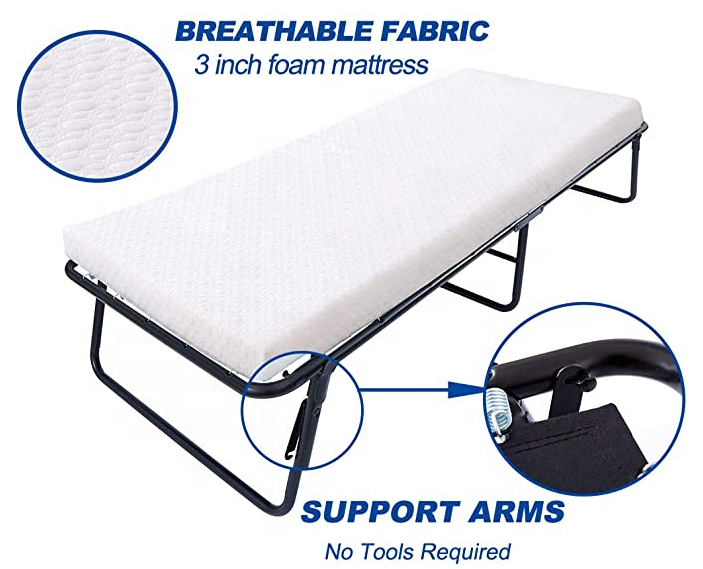 Y Mail Packing Metal Folding Bed The Ultimate Space-Saving Solution for Hotel Bedrooms