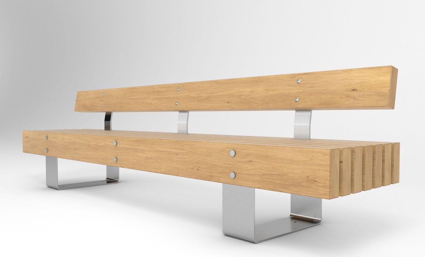 Long Commerical Street Backless Bench Factory Price Outdoor Metal Solid Wood Shopping Mall Bench