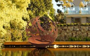 Wholesale Contemporary Design Corten Steel Sphere Sculpture For Garden Decoration from china suppliers