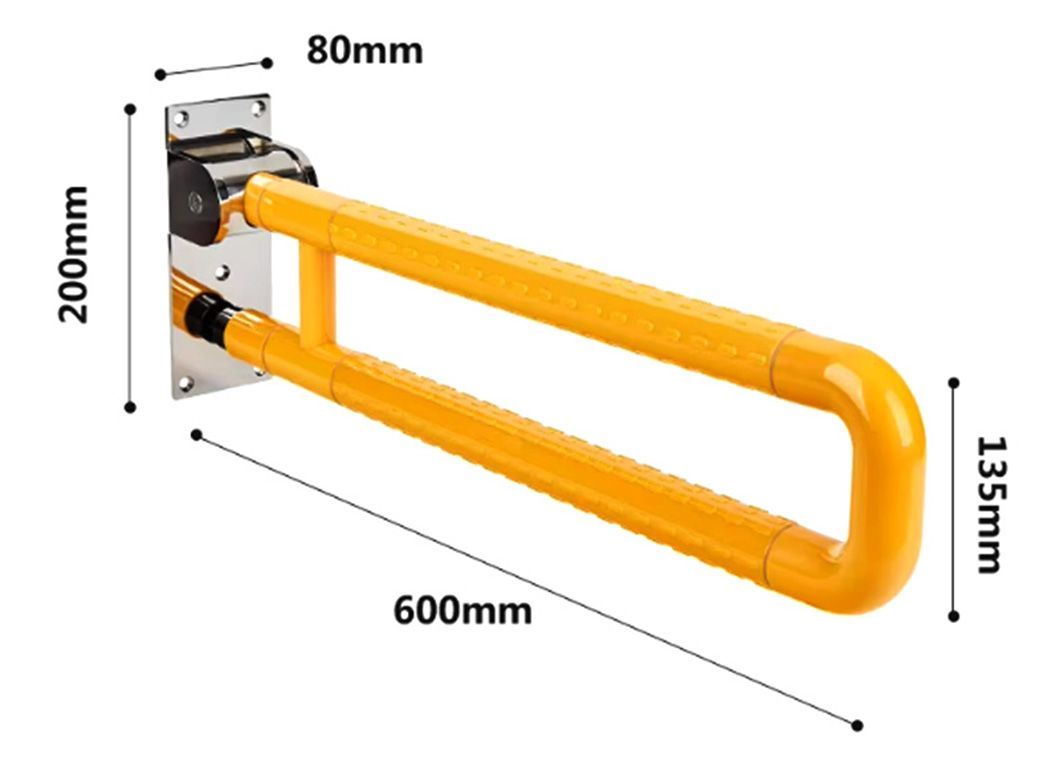 Folding ABS Nylon Handicap Grab Bar Bathroom Toilet Handrail Safety Rail