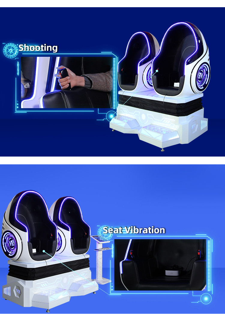 9d Cinema 360 Rotation VR Egg Shooting Simulator For Shopping Mall