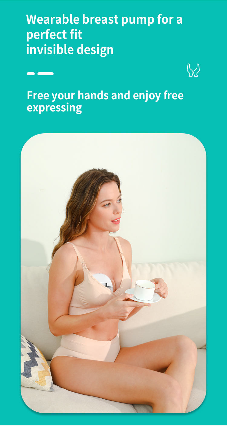 Electric Driven Breast Pump Set One Piece Portable Breast Pump Hands Free Breastfeeding Pumps