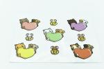 Single Sided animal Removable Glue PVC Vinyl Stickers