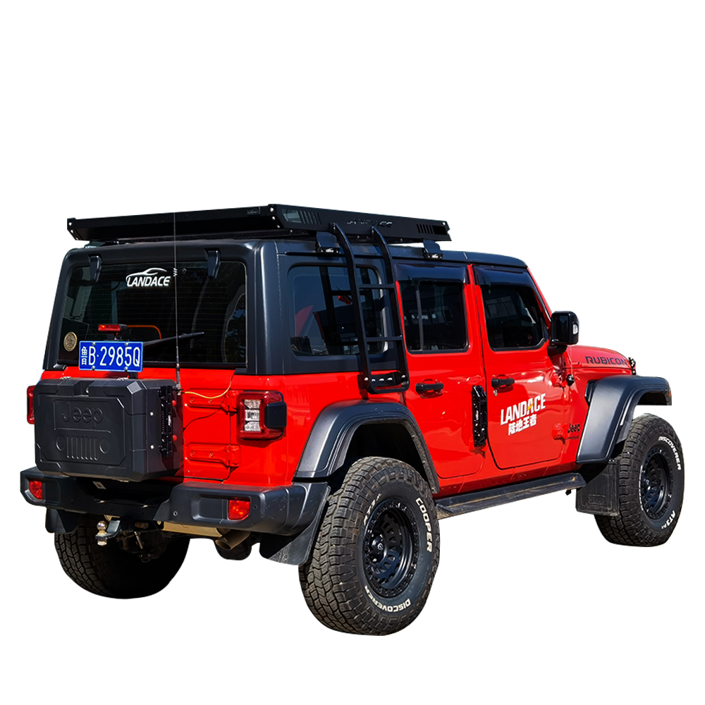 Landace Car Roof Cargo Carrier Aluminium Roof Basket Rack With Side Ladder