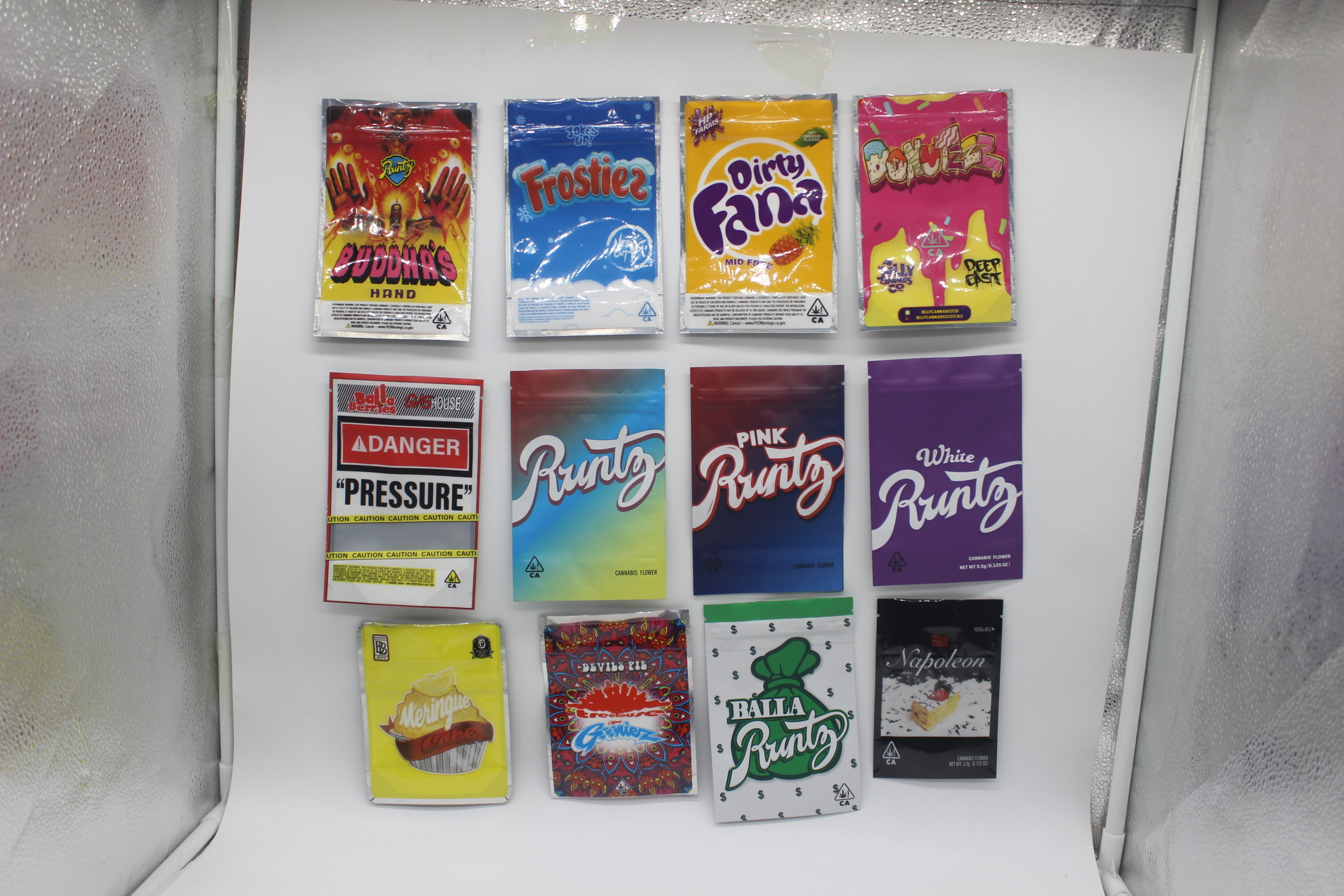 Stand Up ziplockk weed Mylar Bags Gossy Matte Printing Effect