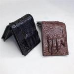 Exotic Real Crocodile Claw Skin Men's Short Bifold Wallet Card Holders Genuine