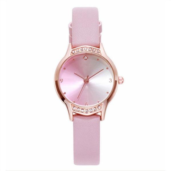 Laipute Women'S Luxury Diamond Watches PU Strap Hardened Glass Diamond Bezel