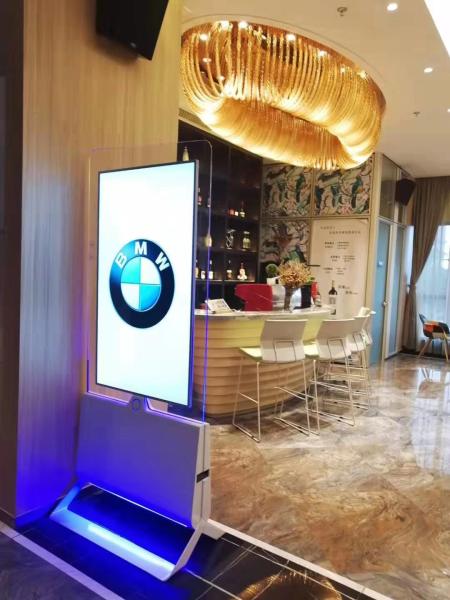 55"Indoor QLED Floorstand Ultrathin Moveable Digital Signage Poster Monitor