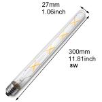 T30 / T32 Vintage Edison Filament Bulbs 8w Warm White 300mm 110v 220v