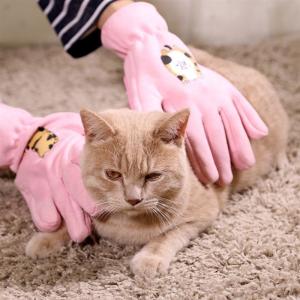 Wholesale Pink Professional Pet Grooming Gloves Bath Cleaning Glove For Cat / Dog from china suppliers