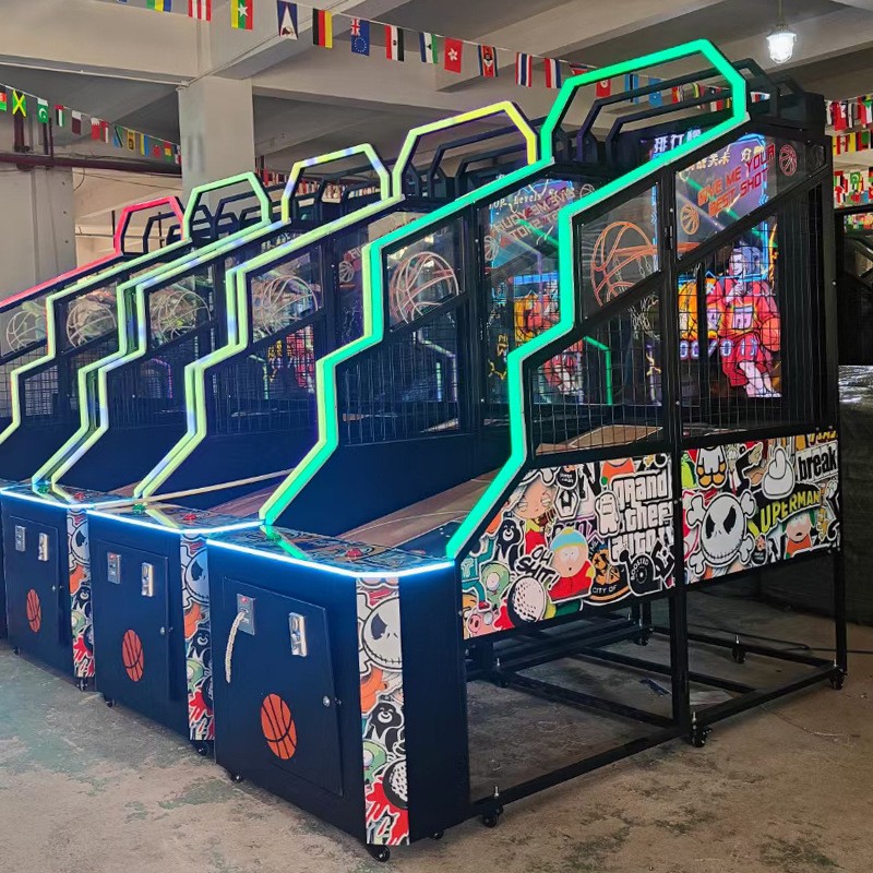 55 Inch LCD Simulator Arcade Basketball Machine Finger Shooting Hoops Cabinet